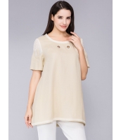 ガーベラレディース Tシャツ ミディアム丈 純色 半袖 mb11973-2
