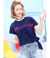 ガーベラレディース 韓国風 ファッション シンプル 文字入り 個性派 丸首 半袖 Tシャツ mb11989-1