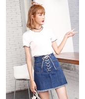 ガーベラレディース 韓国風 リラックス スタンドカラー 精緻 半袖 Tシャツ mb11999-3
