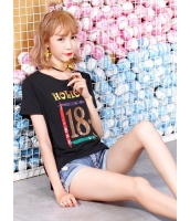 ガーベラレディース 韓国風 ファッション クラシック ハイロー 丸首 Tシャツ mb12014-2