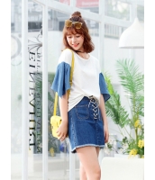 ガーベラレディース 韓国風 ファッション シンプル おおらか 丸首 半袖 Tシャツ mb12024-1