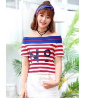 ガーベラレディース 韓国風 ファッション ボーダー Tシャツ mb12049-2