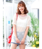 ガーベラレディース 韓国風 ファッション 柔らか 半袖 ロング丈 Tシャツ mb12061-1