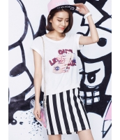 ガーベラレディース 韓国風 ファッション コーデアイテム ベーシック リラックス Tシャツ mb12163-1