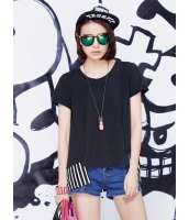 ガーベラレディース 韓国風 カジュアル ファッション ハイロー 半袖 Tシャツ mb12250-1