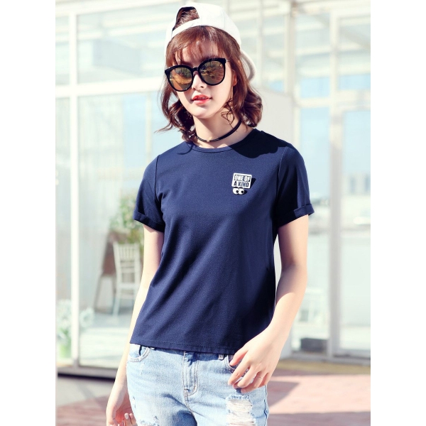 ガーベラレディース 韓国風 ファッション 個性派 丸首 Tシャツ mb12283-1