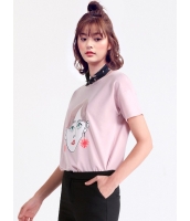 ガーベラレディース 韓国風 ファッション コーデアイテム リラックス 丸首 半袖 Tシャツ mb12303-1