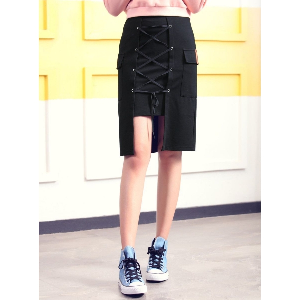 ガーベラレディース 韓国風 ファッション ひざ丈スカート mb12321-1