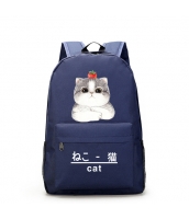 男女兼用バッグ バックパック リュックサック レディースバッグ メンズバッグ 学園風 シンプル 猫柄 大容量 qa10565-2