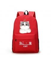 男女兼用バッグ バックパック リュックサック レディースバッグ メンズバッグ 学園風 シンプル 猫柄 大容量 qa10565-3