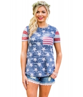 アメリカ ハート レディース 国旗 Tシャツ lc250187-4