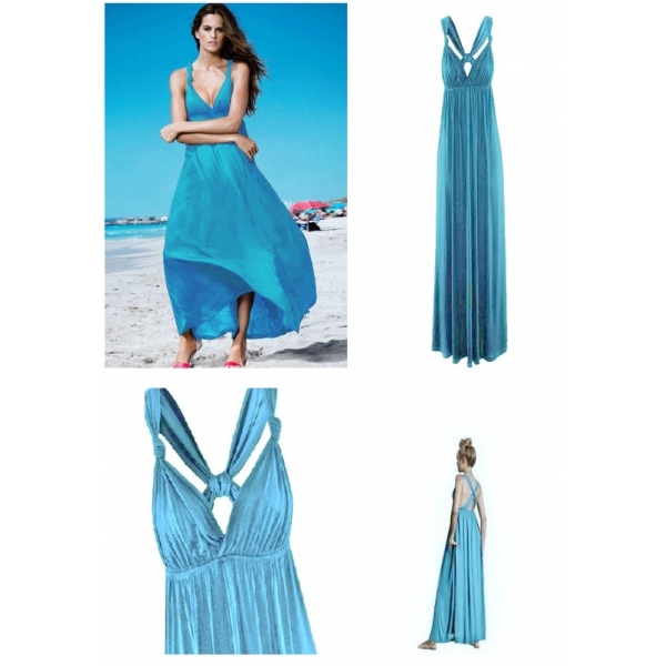 【即納】パレオ　ロングビーチドレス1 tk-yy5078-1-f-bl【カラー：ブルー】【サイズ：フリー】